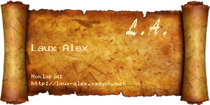 Laux Alex névjegykártya